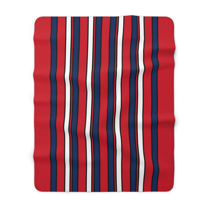 Dominican Republic Retro Stripes Blanket Throw