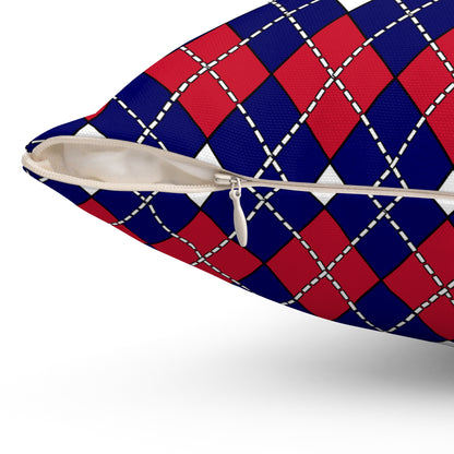 South Georgia And The South Sandwich Islands Retro Argyle Cushion Pillow