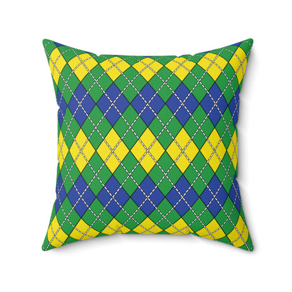Brazil Retro Argyle Cushion Pillow