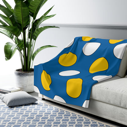 Canary Islands Retro Polka Dots Blanket Throw