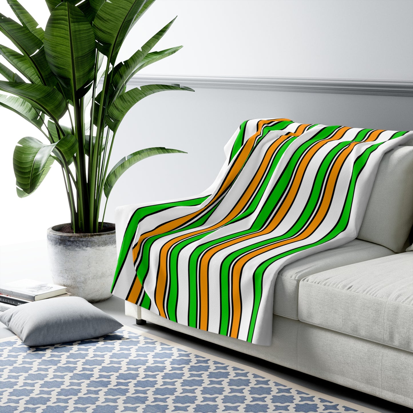 Cote Divoire Retro Stripes Blanket Throw
