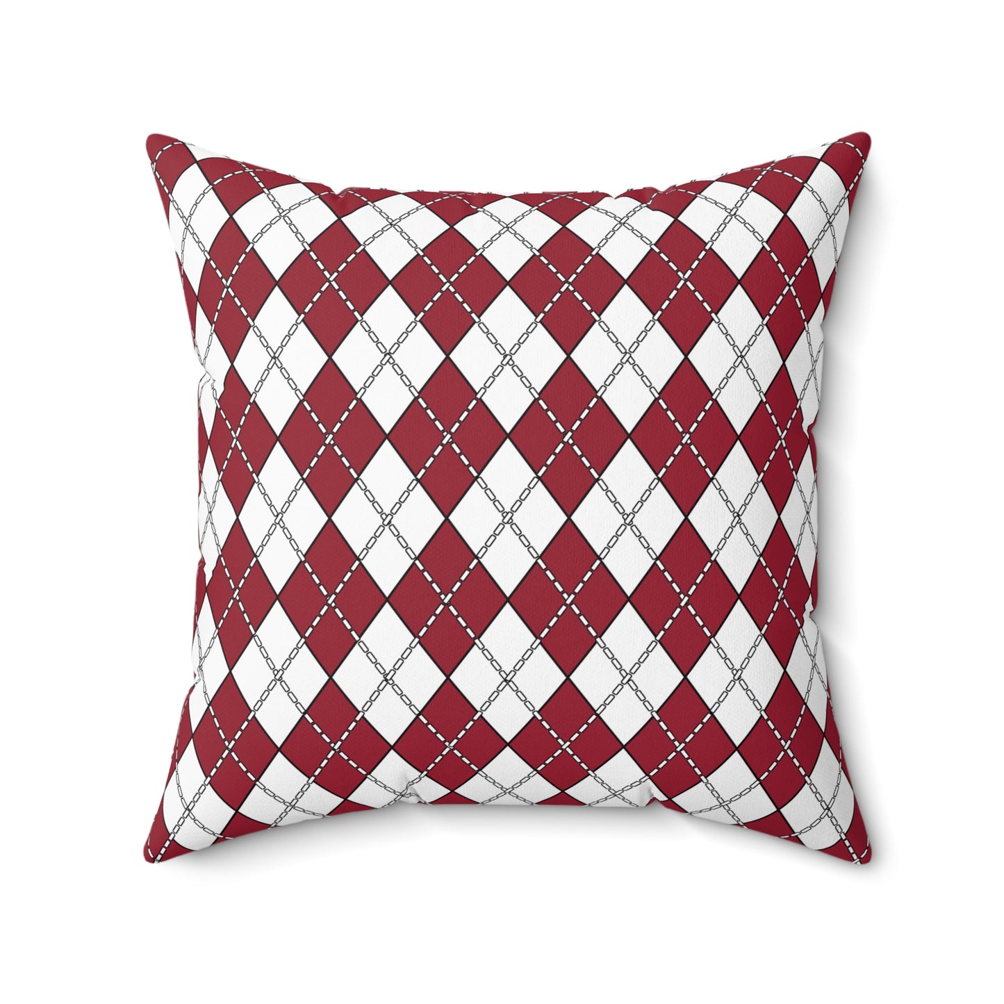 Latvia Retro Argyle Cushion Pillow