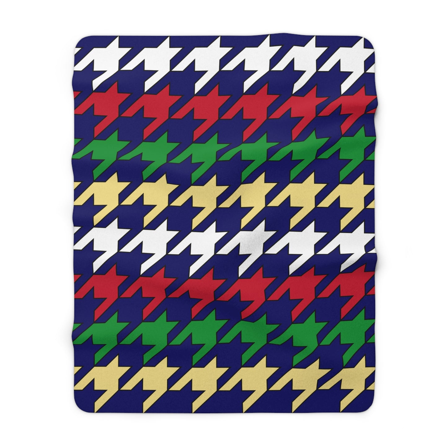 Cayman Islands Retro Houndstooth Blanket Throw