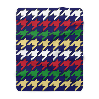 Cayman Islands Retro Houndstooth Blanket Throw