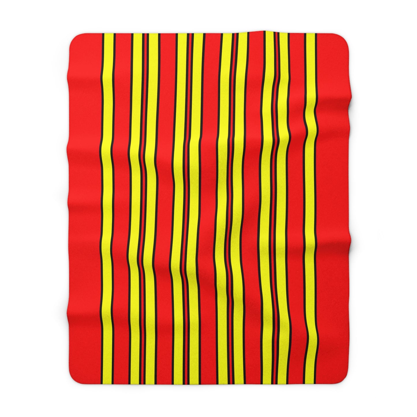 Red, Yellow Retro Stripes Blanket Throw