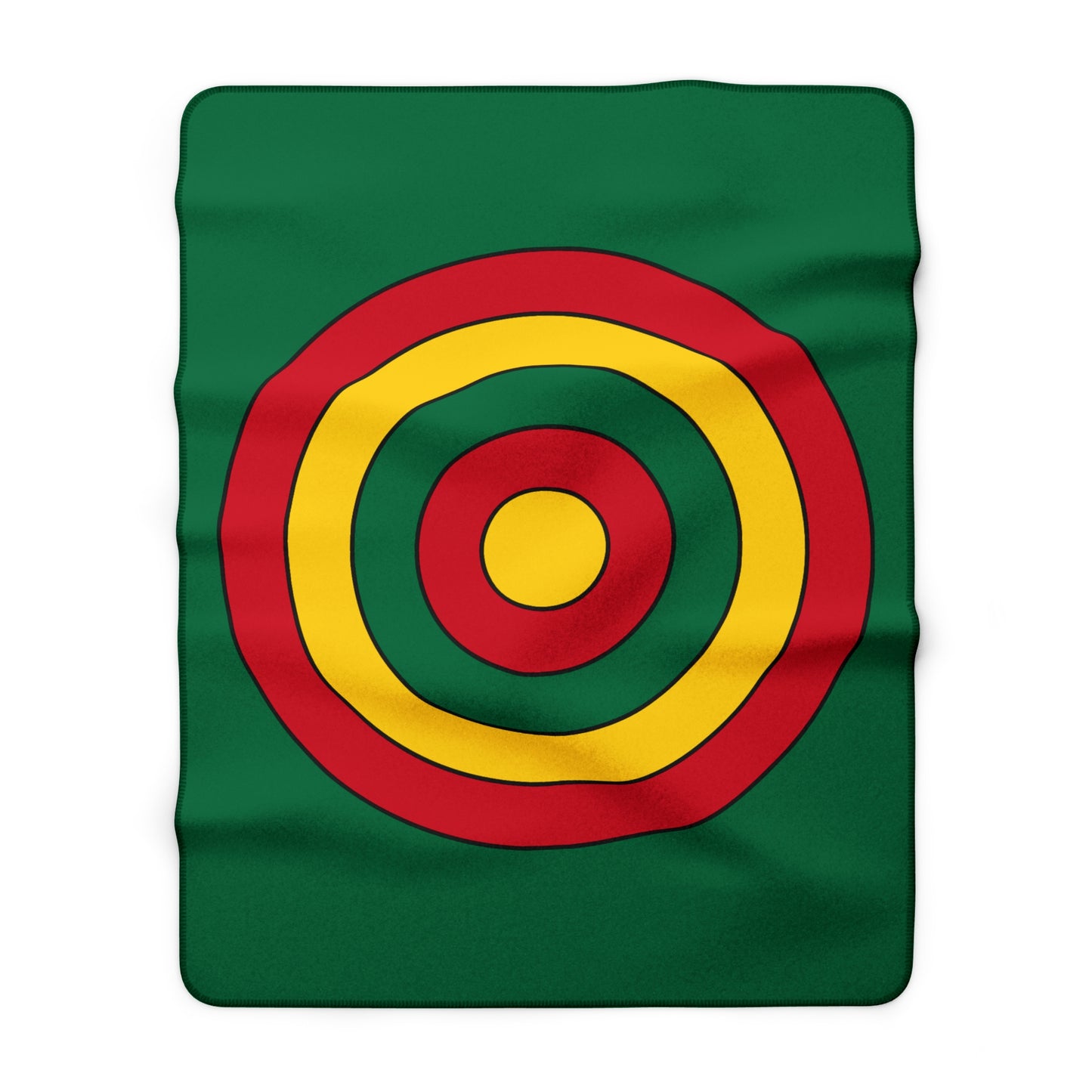 Ghana Retro Target Blanket Throw