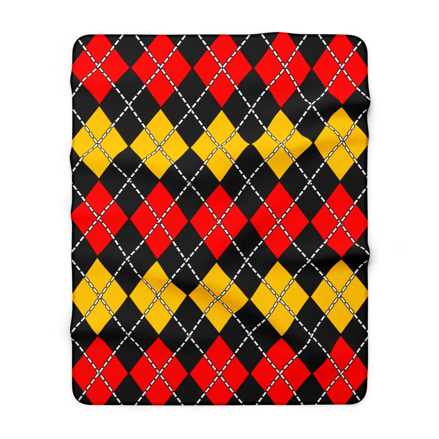 Papua New Guinea Retro Argyle Blanket Throw