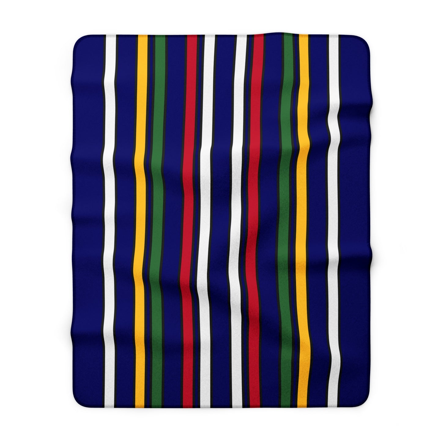 British Virgin Islands Retro Stripes Blanket Throw