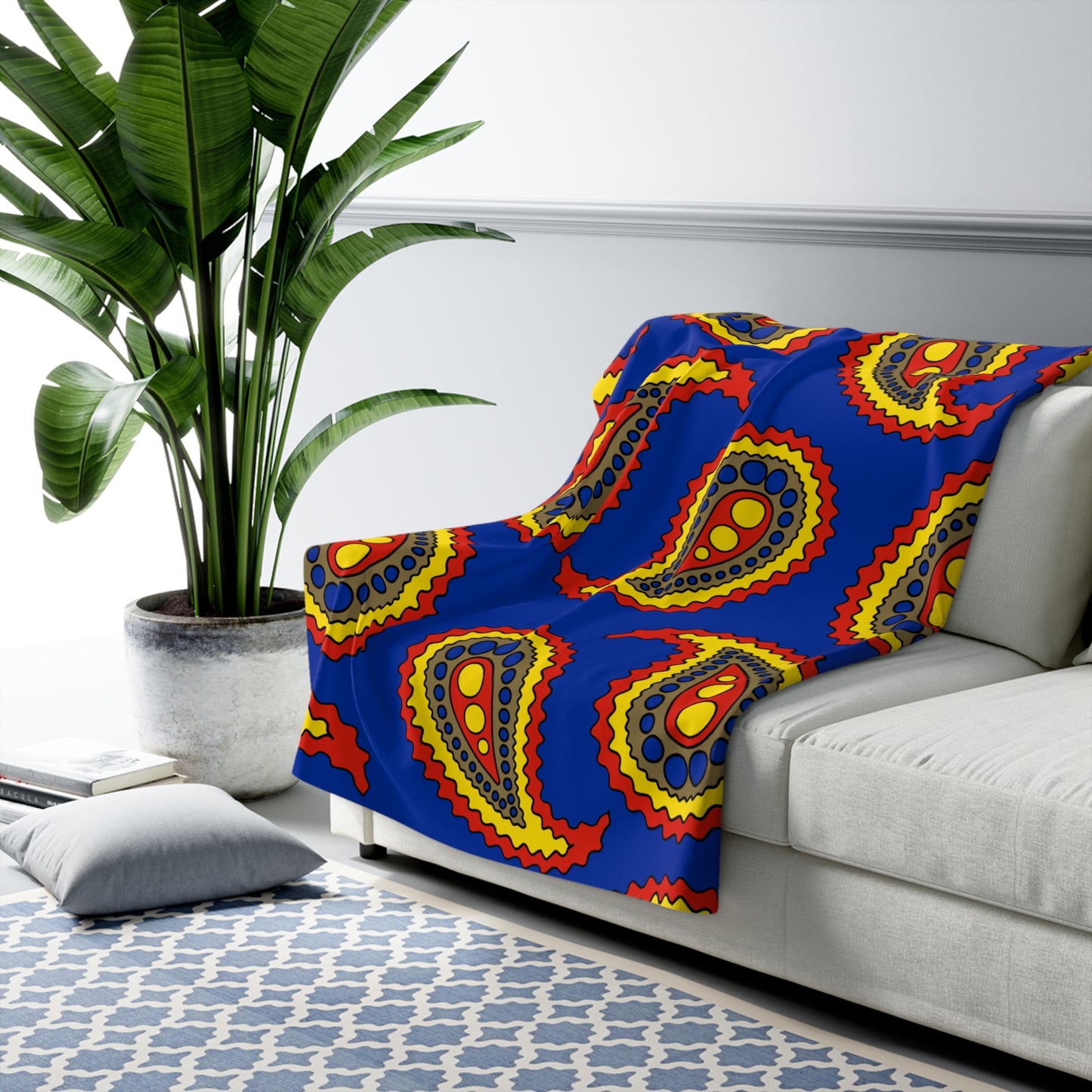 Moldova Retro Paisley Blanket Throw