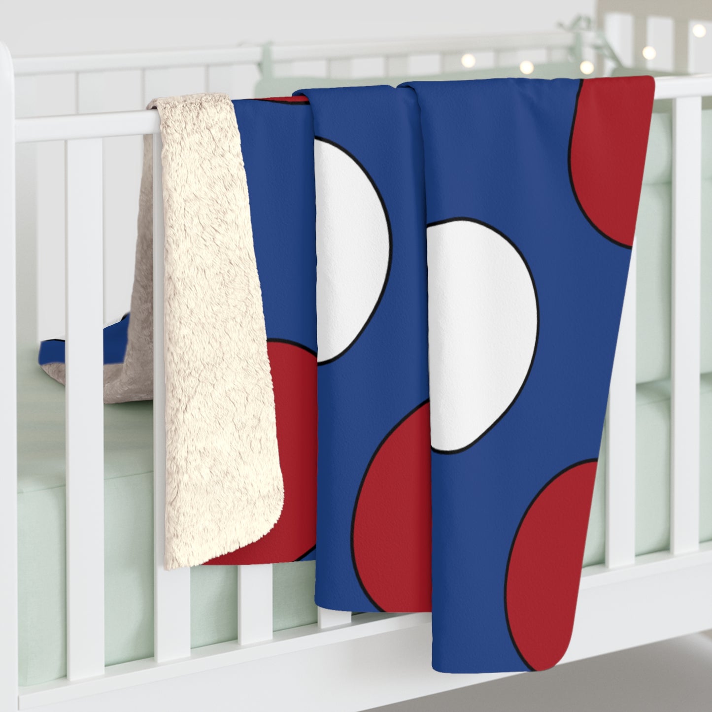 Caribbean Netherlands Retro Polka Dots Blanket Throw