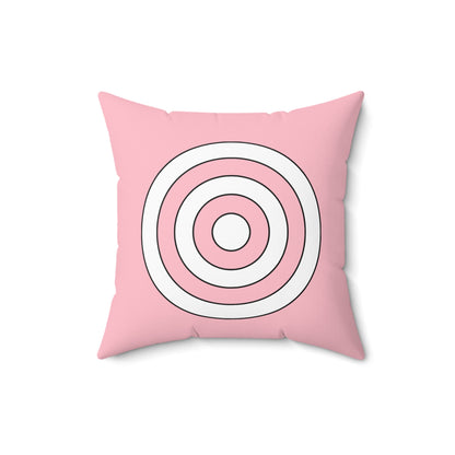 Pink, White Retro Target Cushion Pillow