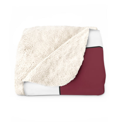 Claret, White Retro Check Blanket Throw