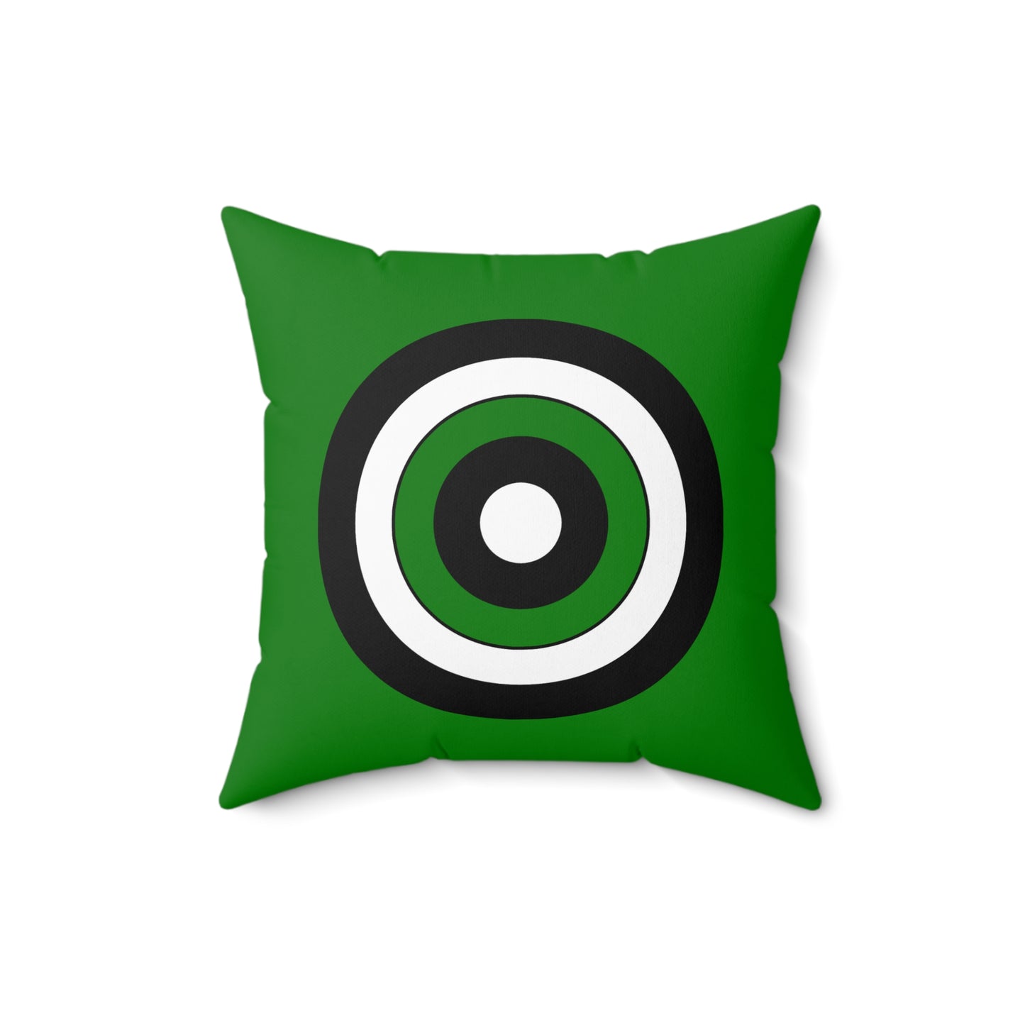 Green, Black, White Retro Target Cushion Pillow