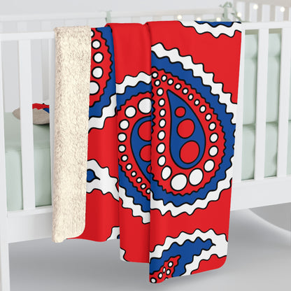 Slovakia Retro Paisley Blanket Throw