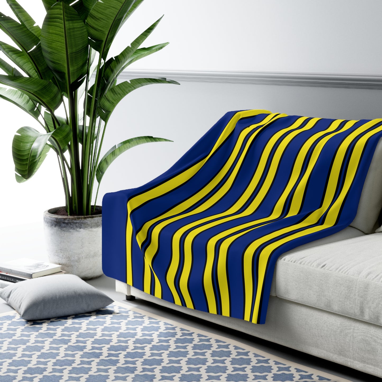 Curacao Retro Stripes Blanket Throw
