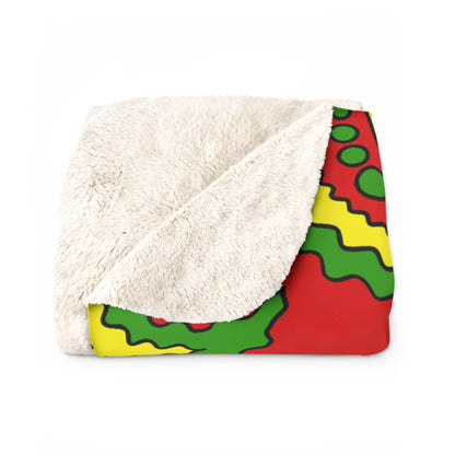 Burkina Faso Retro Paisley Blanket Throw