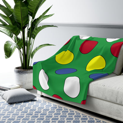 Comoros Retro Polka Dots Blanket Throw