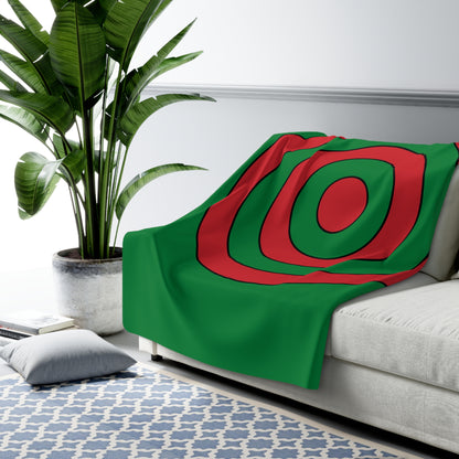 Turkmenistan Retro Target Blanket Throw