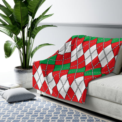 Lebanon Retro Argyle Blanket Throw