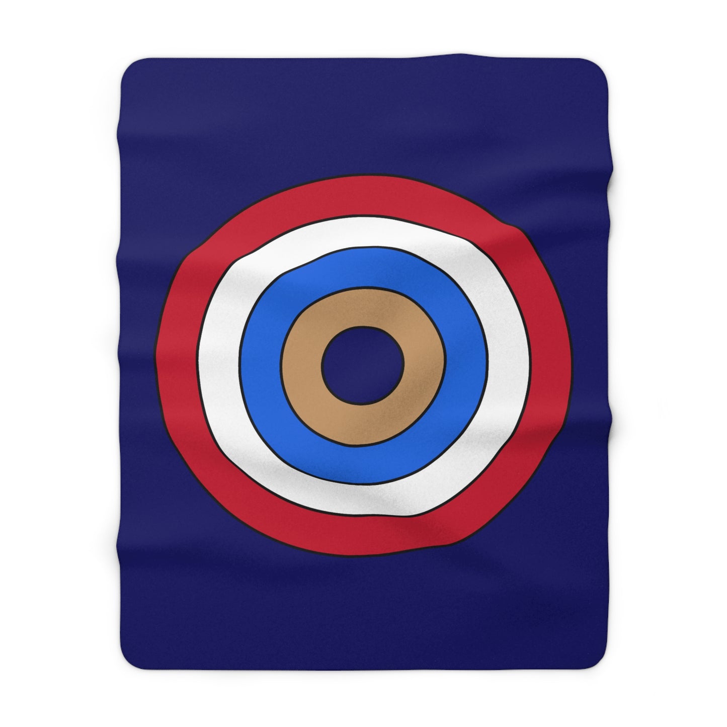 Tristan Da Cunha Retro Target Blanket Throw