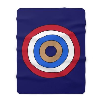 Tristan Da Cunha Retro Target Blanket Throw