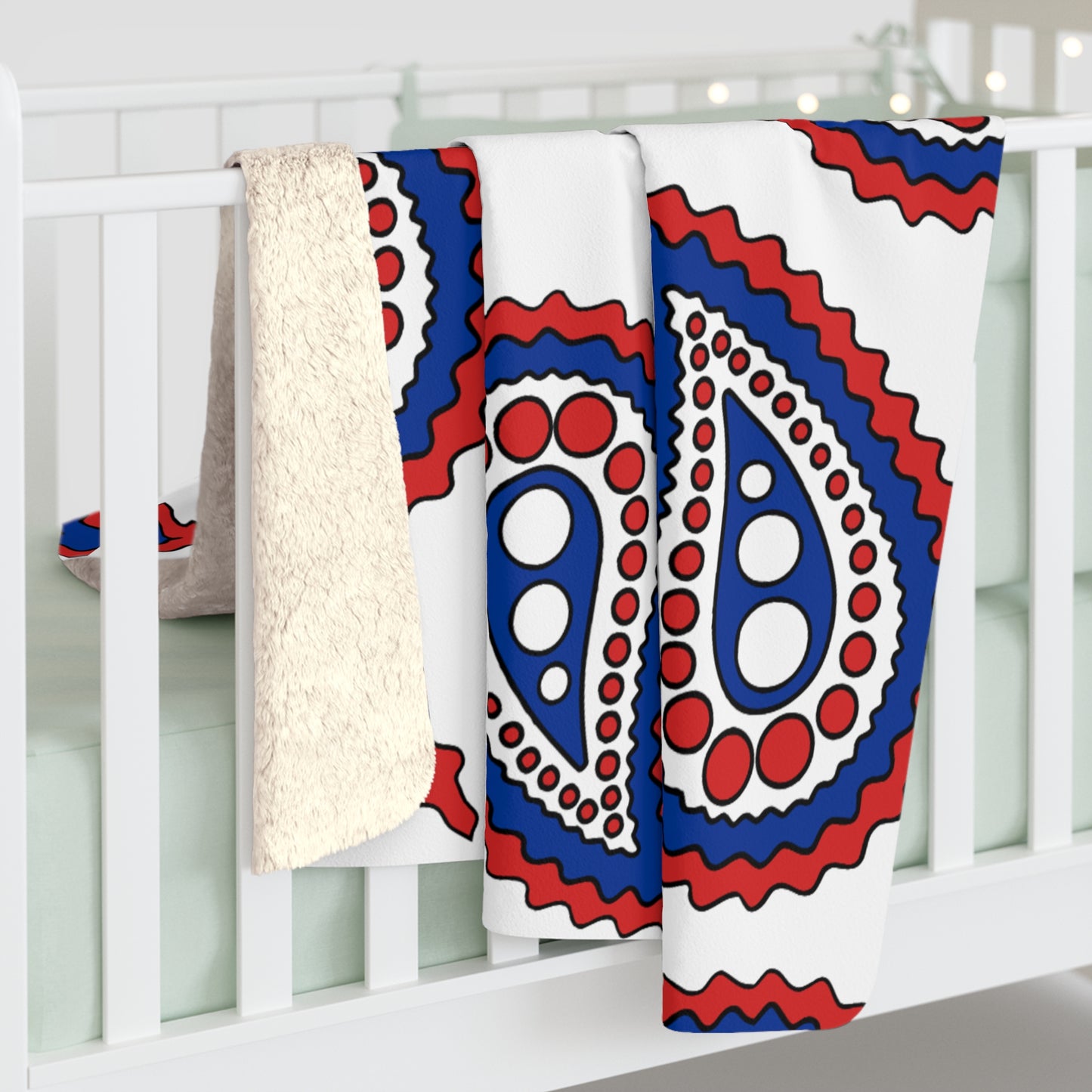 Faroe Islands Retro Paisley Blanket Throw