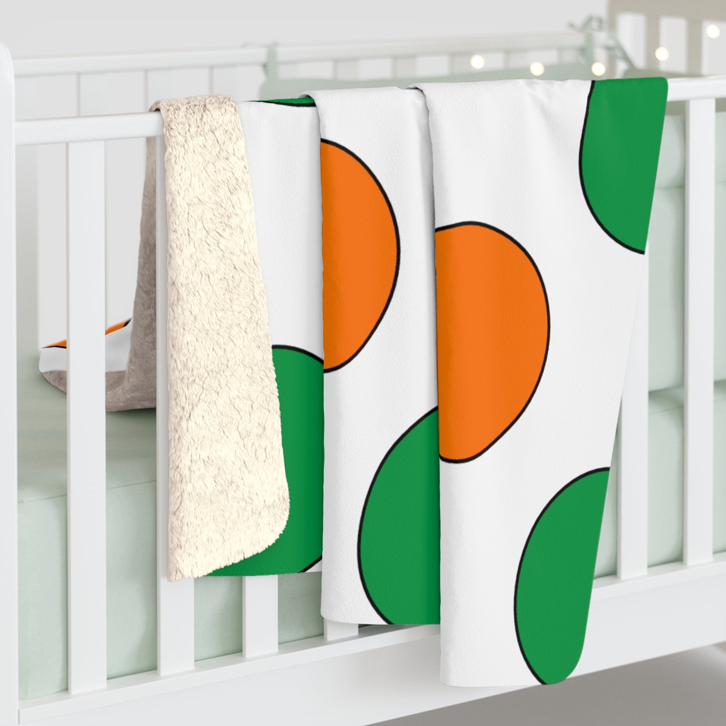 Ireland Retro Polka Dots Blanket Throw