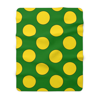 Cocos Islands Retro Polka Dots Blanket Throw