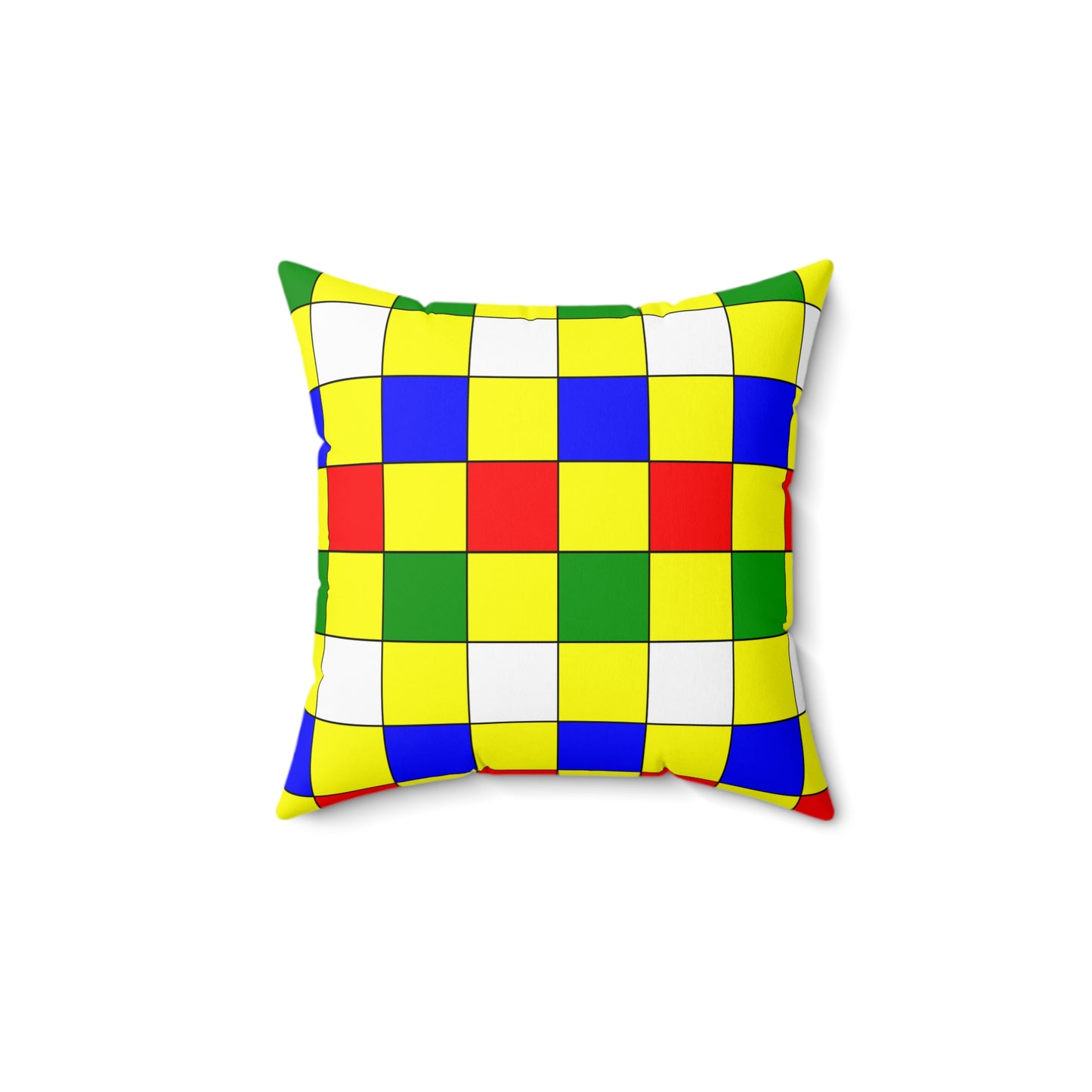 Central African Republic Retro Check Cushion Pillow
