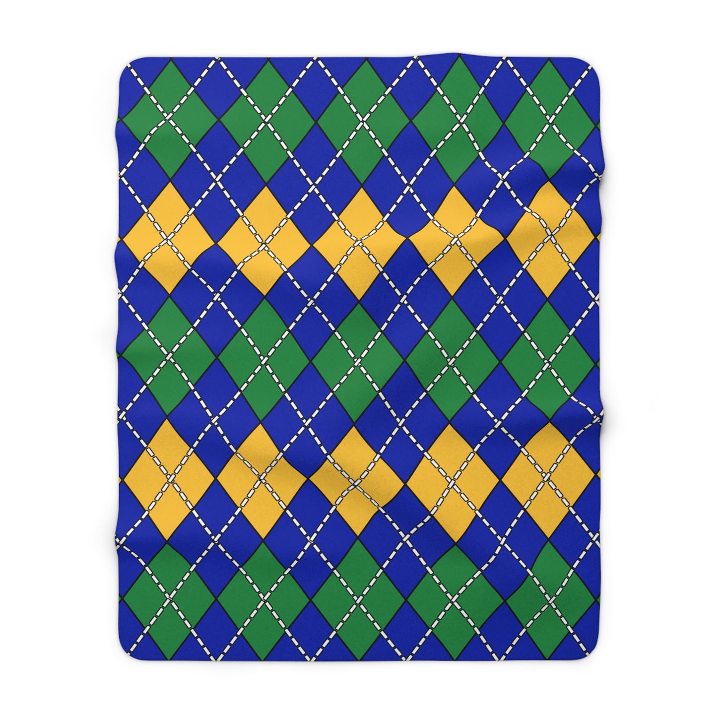 Christmas Island Retro Argyle Blanket Throw