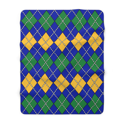 Christmas Island Retro Argyle Blanket Throw