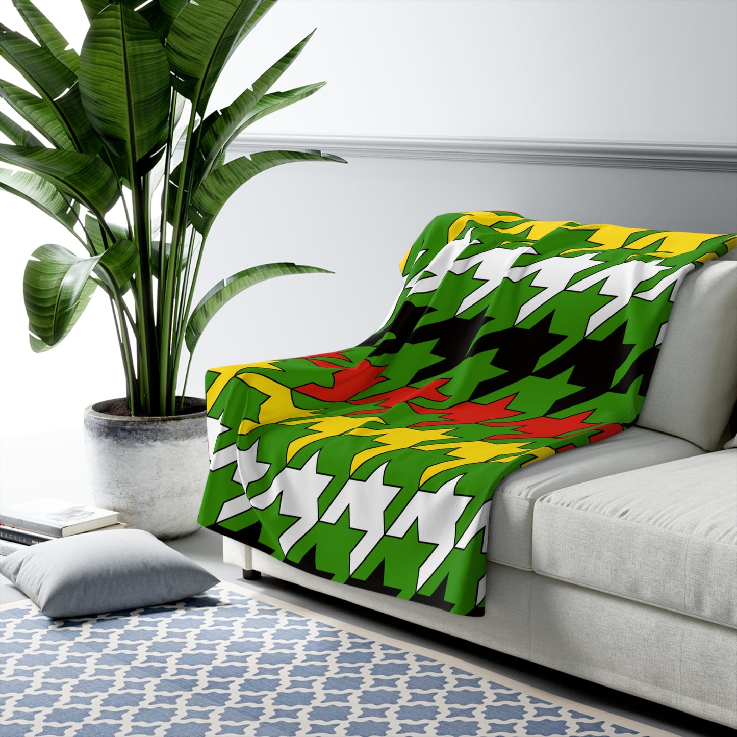 Guyana Retro Houndstooth Blanket Throw