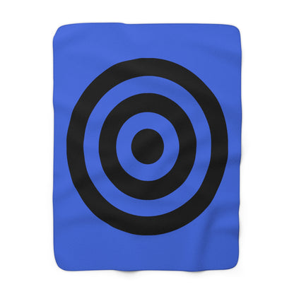 Royal Blue, Black Retro Target Blanket Throw