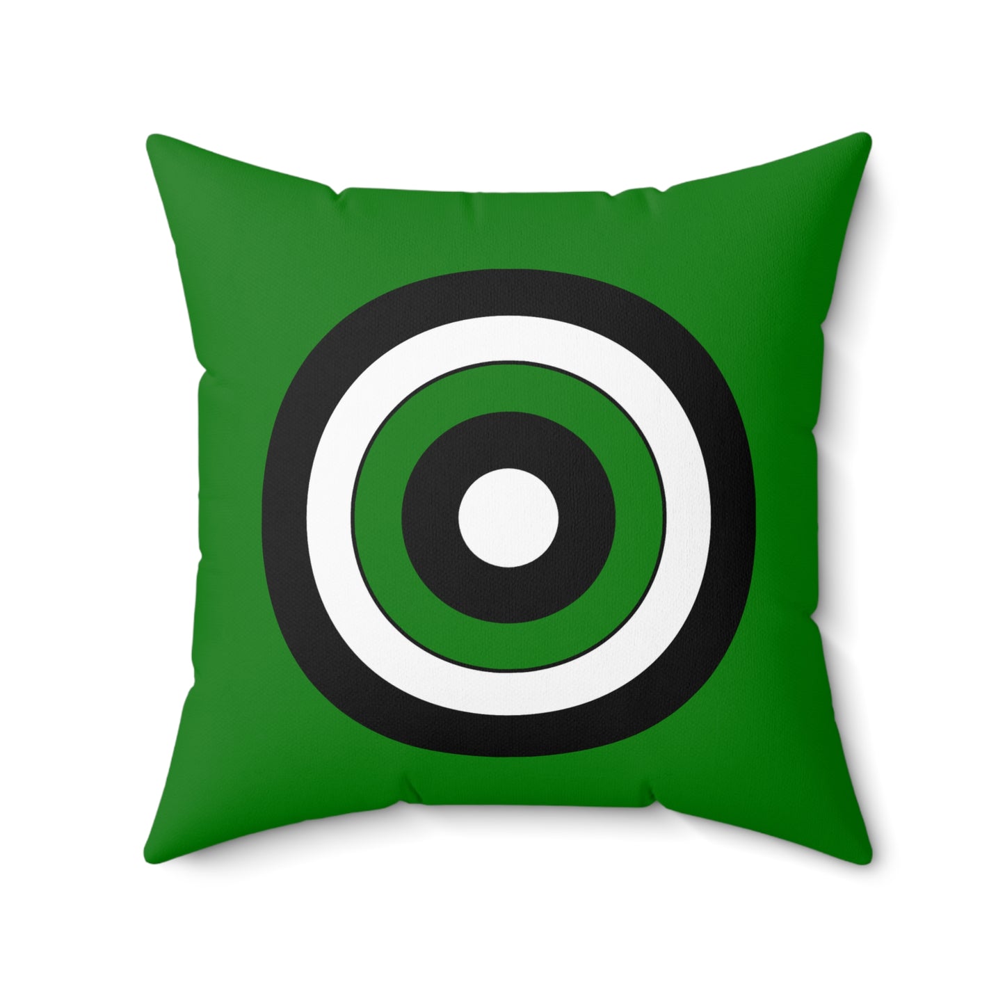 Green, Black, White Retro Target Cushion Pillow