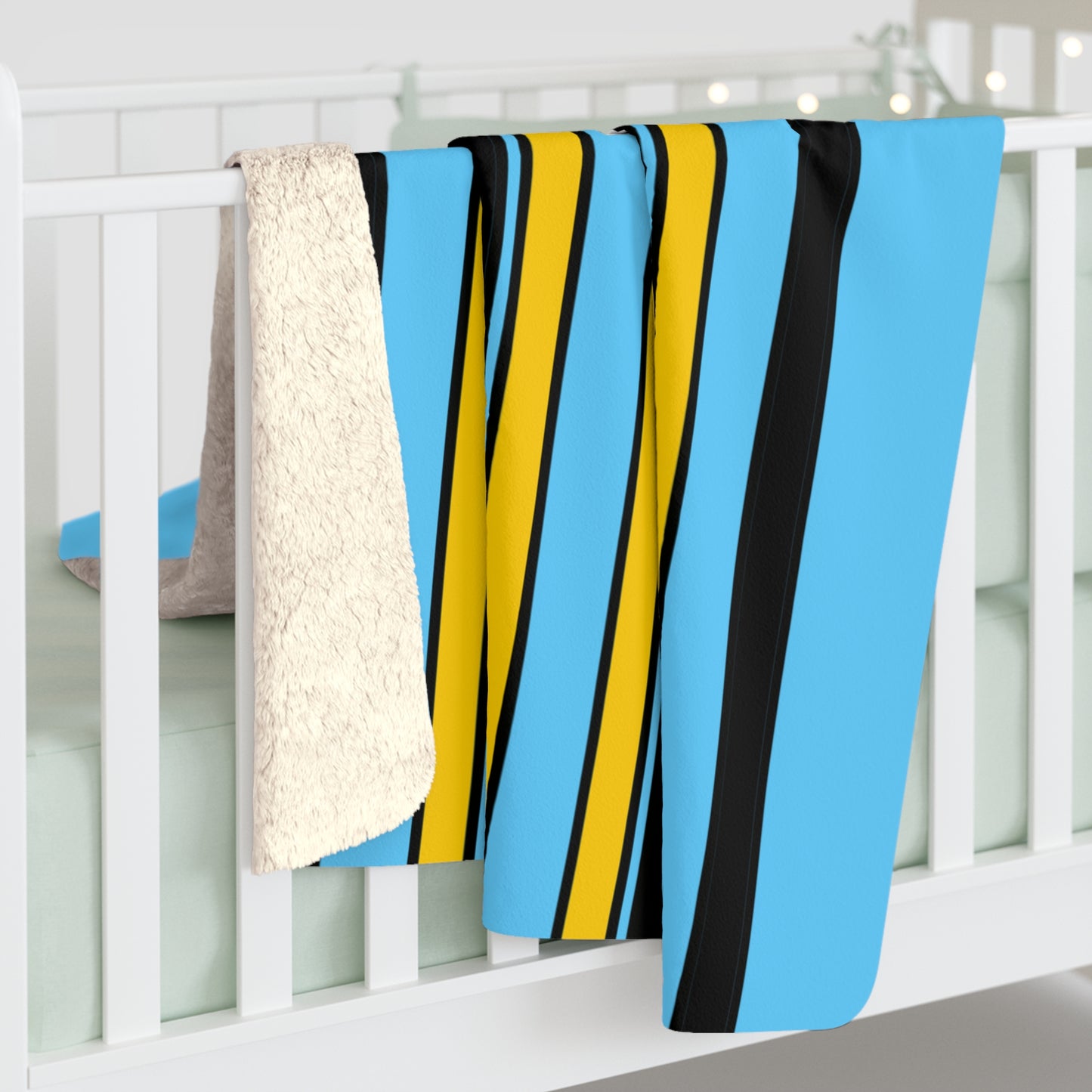 Saint Lucia Retro Stripes Blanket Throw
