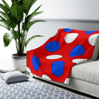 Puerto Rico Retro Polka Dots Blanket Throw