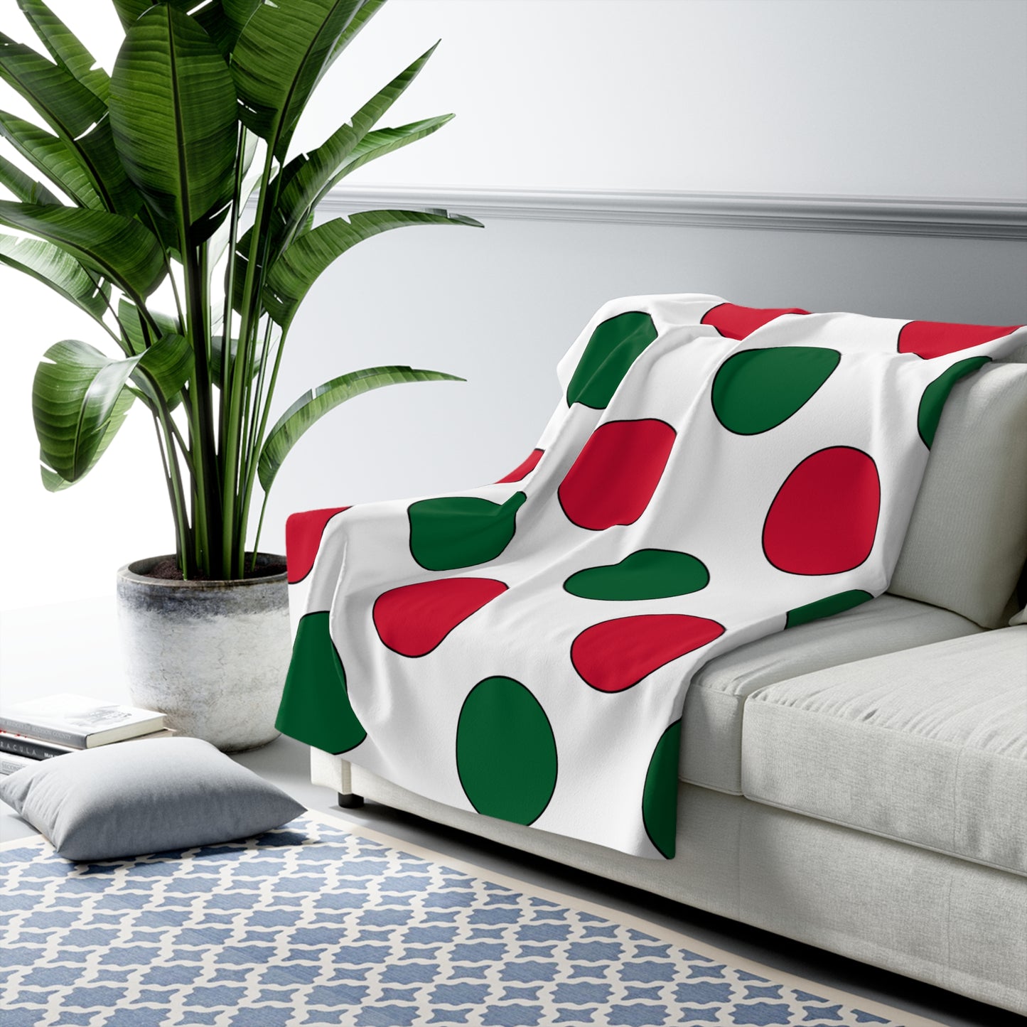 Algeria Retro Polka Dots Blanket Throw