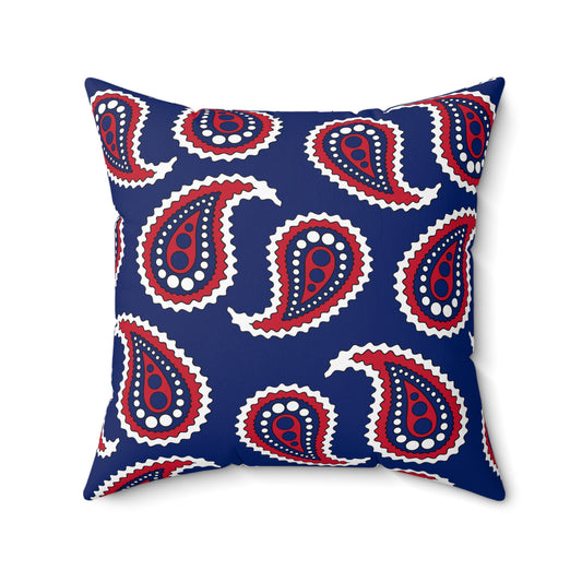 Ascension Island Retro Paisley Cushion Pillow