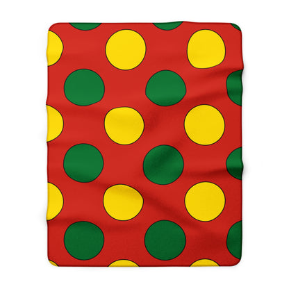 Bolivia Retro Polka Dots Blanket Throw