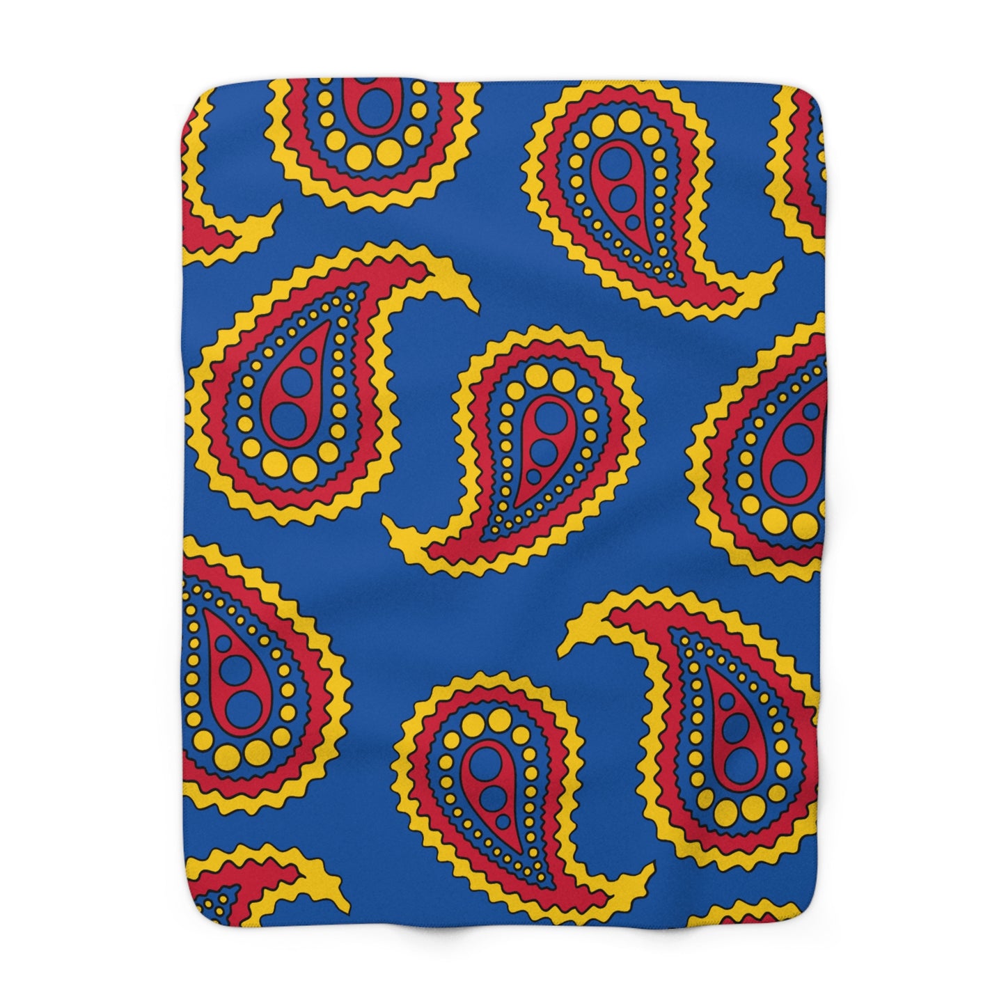 Aland Islands Retro Paisley Blanket Throw