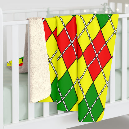 Mali Retro Argyle Blanket Throw