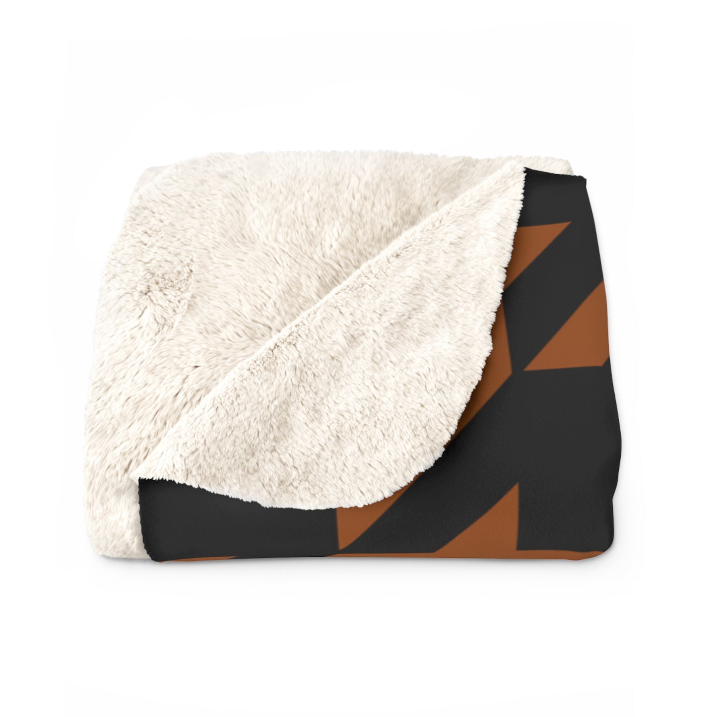 Brown, Black Retro Houndstooth Blanket Throw