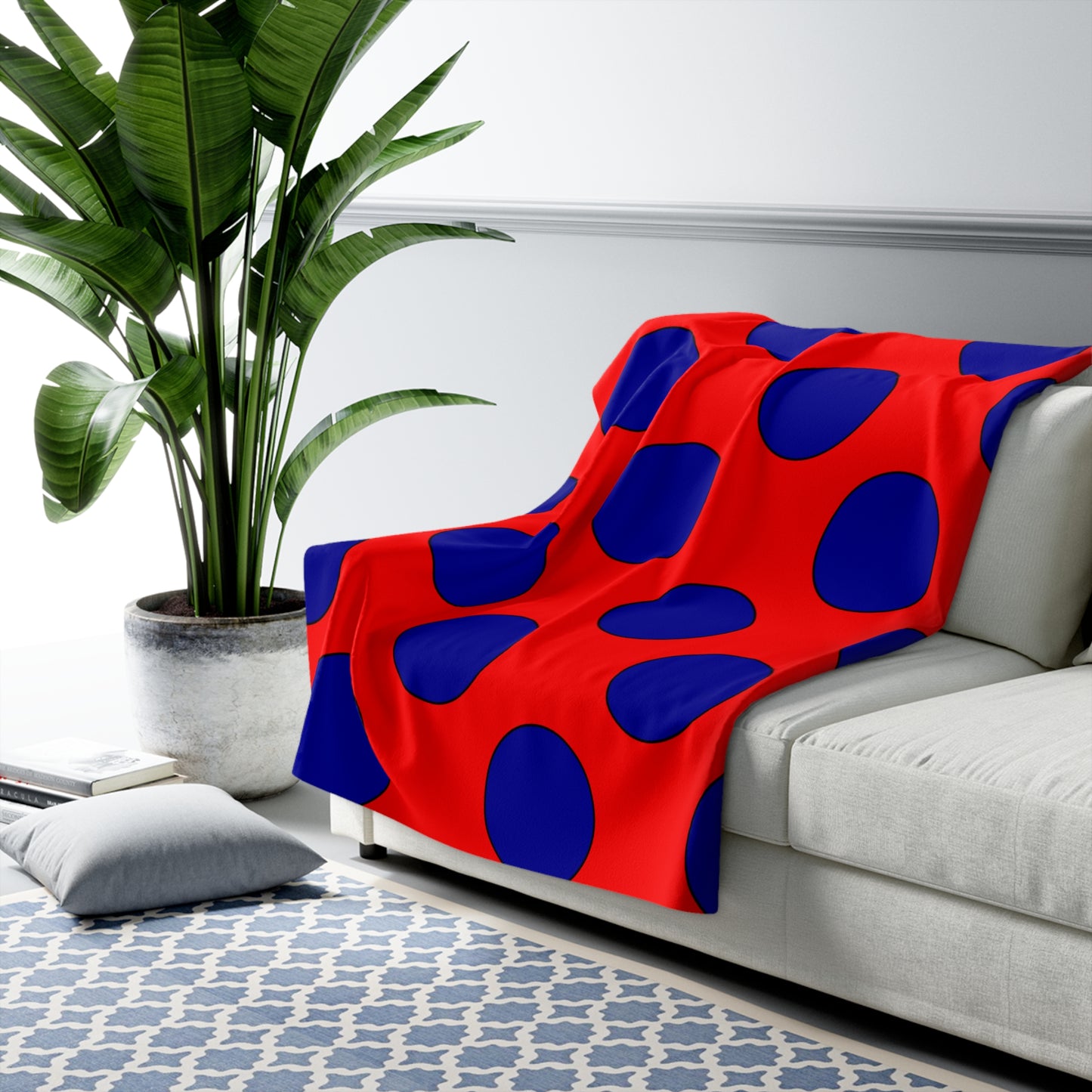 Taiwan Retro Polka Dots Blanket Throw