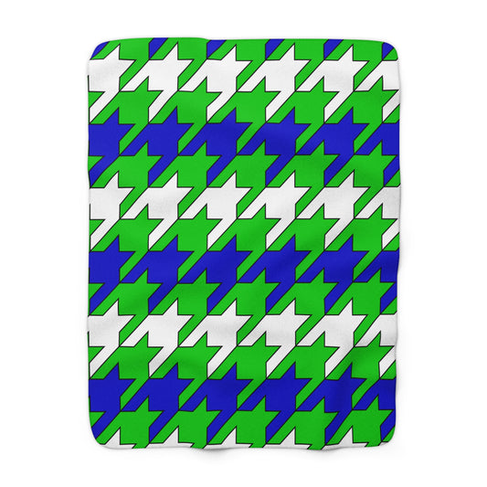 Sierra Leone Retro Houndstooth Blanket Throw