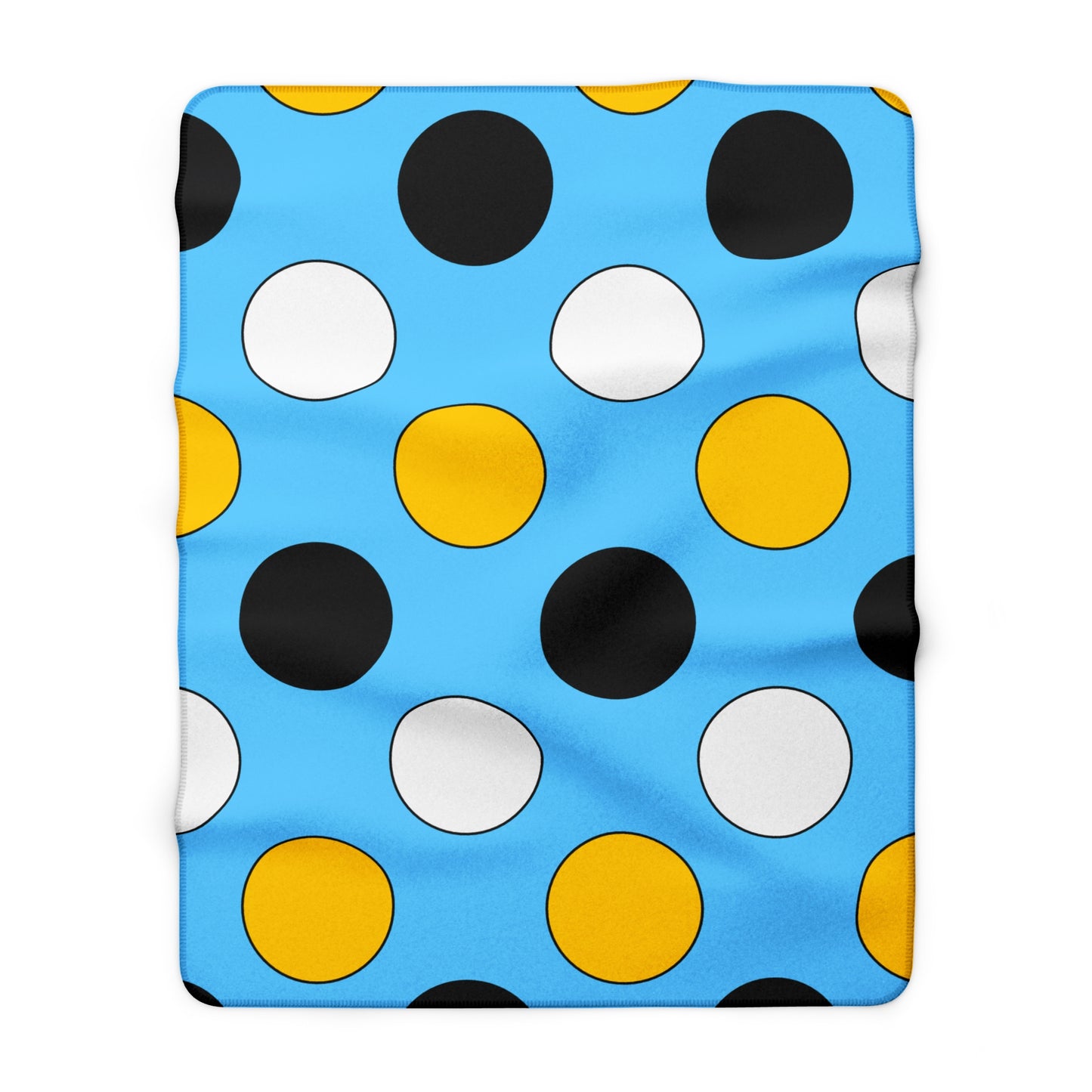 Saint Lucia Retro Polka Dots Blanket Throw