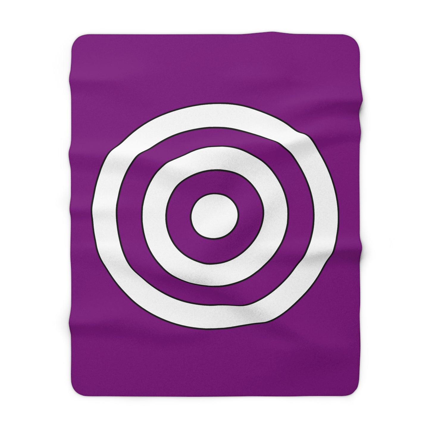 Purple, White Retro Target Blanket Throw