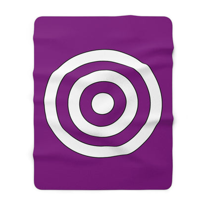 Purple, White Retro Target Blanket Throw