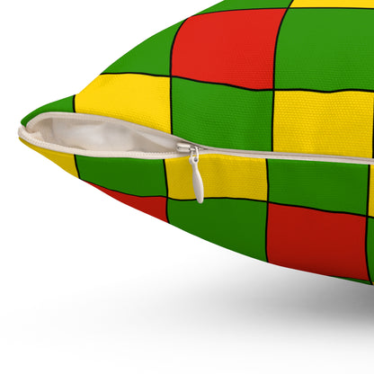 Benin Retro Check Cushion Pillow