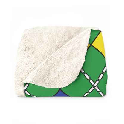 Brazil Retro Argyle Blanket Throw