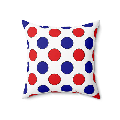 Saint Pierre And Miquelon Retro Polka Dots Cushion Pillow
